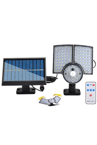 112led Güneş Enerjili Kumandalı 4 Metre Kablolu Solar Sokak Lamba