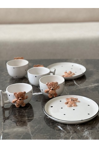 Meggdecor Teddy Bear 1 Adet Kabartma Kupa 300ml Renkli