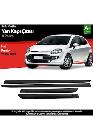 S-dizayn Fiat Punto Abs Plastik Yan Kapı Koruma Çıtası 2010-2018 A+ Kalite