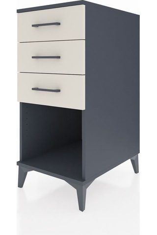 Kronos Komodin 3 Çekmeceli 44x59x96 Antrasit-aytaşı Antrasit