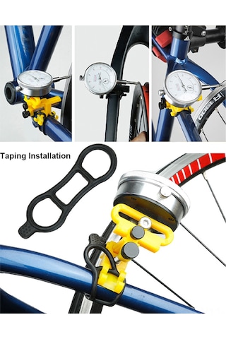 Ximistore9 Bisiklet Tekerlek Düzeltme Aleti, Akıllı Ölçüm Göstergesi İle Ön/arka Jant Tamiri, Siyah, Tüm Bisiklet Modelleri İçin Uyumlu