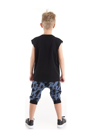 Denokids Mushi Şimşek Dino Erkek Çocuk T-Shirt Kapri Takım Çok Renkli