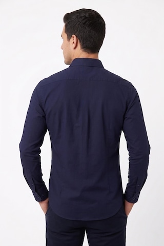 UKİ Uki Açık Lacivert Slim Fit Uzun Kol Gömlek