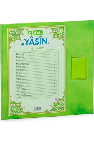 Çocuklar İçin Sure Dua Öğreten Cihaz Sesli Yasini Şerif Kitabı Yeşil