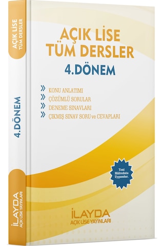 Açık Lise 4. Dönem Tüm Dersler Yardımcı Kitabı
