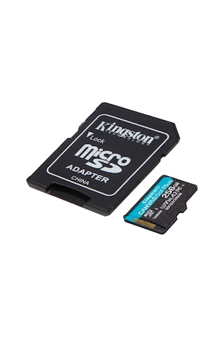 Kingston Canvas Go Plus SDCG3/256GB 256 GB MicroSDXC Class 10 UHS-I U3 V30 Hafıza Kartı + Adaptör