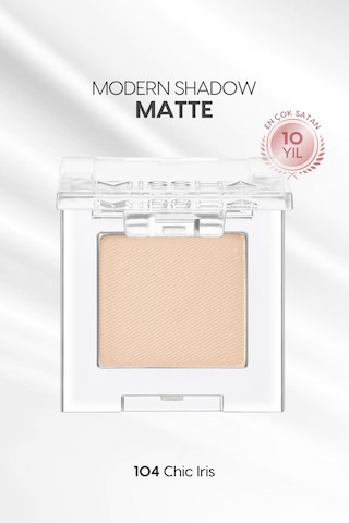 Yumuşak Dokulu, Dökülme Yapmayan Mat Tekli Göz Farı Modern Shadow Matte 104 Chic Iris 104 Chic Iris