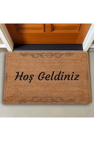 Valerine Life Ferforje Desenli Hoş Geldiniz Kapı Önü Paspası 45 x 70 CM