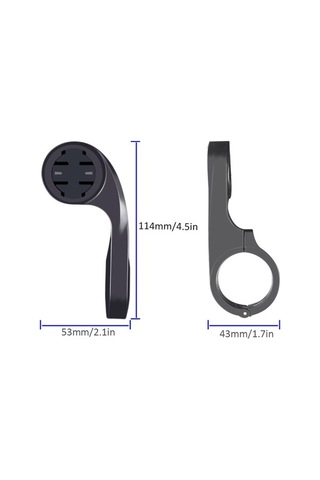 Novahub Bisiklet Gidonuna Montaj Aparatı - Siyah Pc & Tpu Malzemeli Montaj Seti Siyah