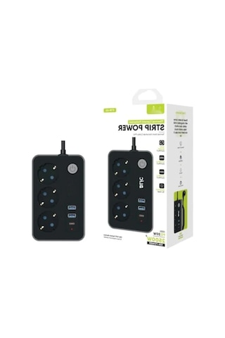 Akım Korumalı Uzatma Kablosu - 3 Priz, 2 Usb, 1 Type-c 0
