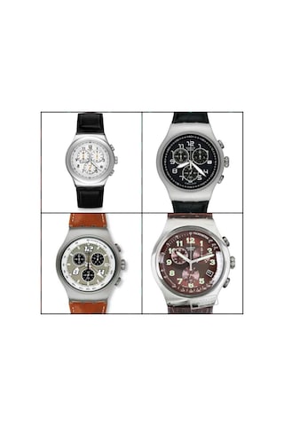 Swatch Yos Modeli 24mm Krokodil Kahverenk Deri Saat Kordonu
