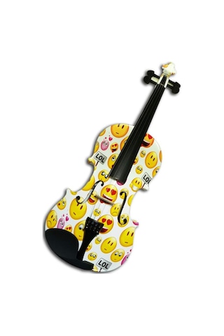 Paganini Mv012Wt Resimli Porselen Kaplamalı Profesyonel Keman Set