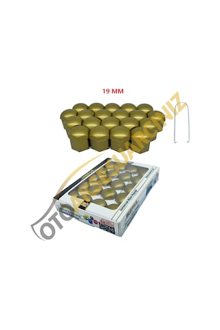 A Kalite Mefsa Bijon Kapağı Düz 19 Mm Altın Sarı 20 Li Set