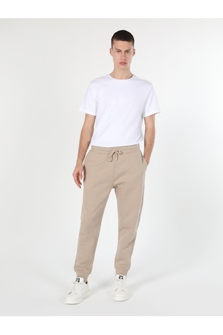 Colin's Colins Slim Fit Orta Bel Dar Kesim Bej Erkek Eşofman Altı Bej