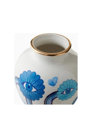 Jonathan Adler Sürreal Ilhamlı Porselen, Dekoratif Heykelsi Tasarım Vazo Beyaz