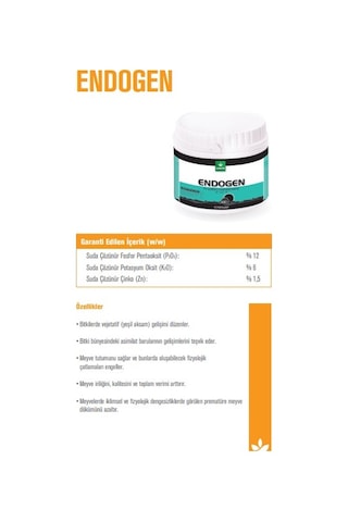 Endogen | 0 – 12 – 6 | Pk Gübre Harmanlanmiş 240 Gr