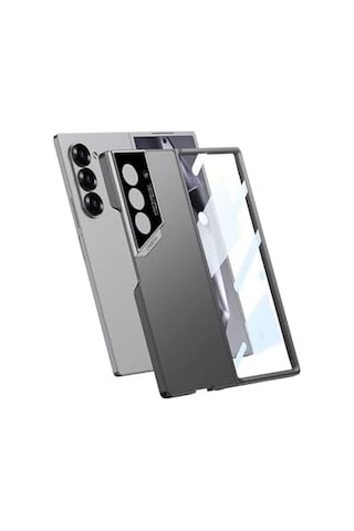 Galaxy Z Fold 6 Kılıf Ultra İnce Kamera Korumalı Sert Rubber Zore 3. Seri Procase Kapak-titanyum-gri 50 x 22