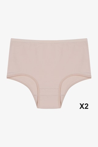 Kadın 5'li Likralı Ekstra Yüksek Bel Külot Ko5305ktl Ekru