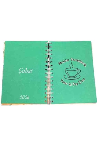 Lizy 2025 Eylül - 2026 Aralık Spiralli Akademik Ajanda A5 15x21 Cm Tasarım-7 Kırmızı