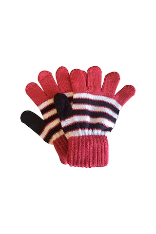 Kız Çocuk Eldiven Kırmızı 4-8 Yaş Kırmızı