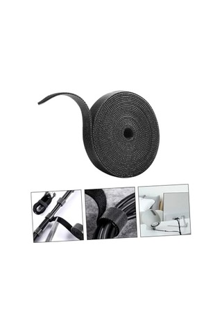 Dünya Magnet 3 Metre - Sırtsırta Cırt Bant, En: 2 Cm, Siyah, Kablo Düzenleyici, Cırt Bağı, Şerit Cırt