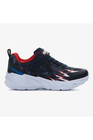 Skechers Lights Storm Kids Sneaker Lastik Bağcıklı Cırtlı Işıklı Günlük Çocuk Spor Ayakkabı Gri