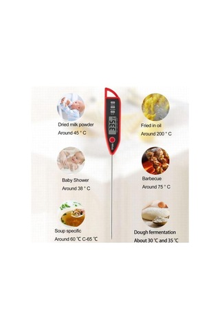 Turuncu Tp300 Gıda Termometresi Uzun Prob Lcd Ekran Su Geçirmez Doğru Anında Okuma Barbekü Elektronik Dijital Termometre Mutfak Aletleri