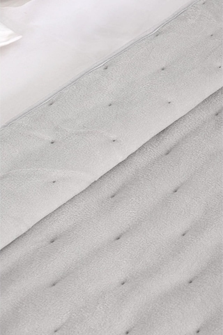 Aksu Microsoft Punto Yorgan Çift Kişilik 195x215 Açık Gri