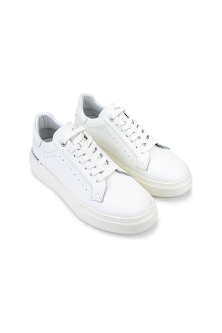 Tamer Tanca Erkek Hakiki Deri Beyaz Sneakers & Spor Ayakkabı 1212 2502 Erk Ayk Y26 Beyaz