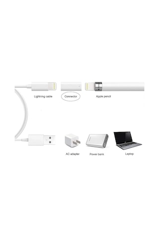 Ally Apple Pen Pencil Kalem Usb Şarj Cihazı Lightning Adaptörü- 5775