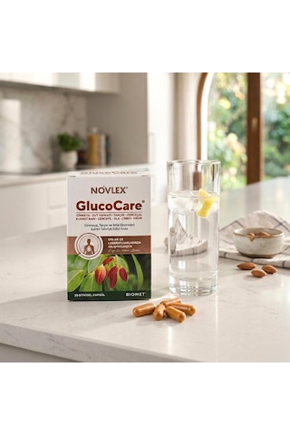 Novlex Glucocare Gimneya, Tarçın Ve Bitki Ekstreleri İçeren Takviye Edici Gıda - 30 Kapsül