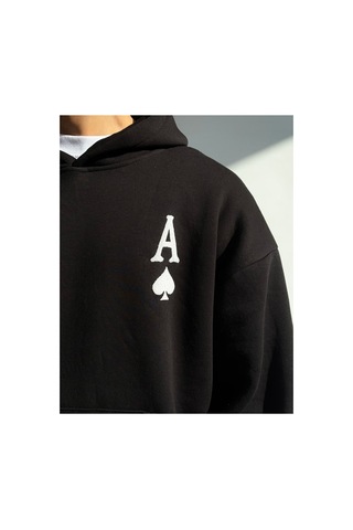 Zaee A Baskılı Oversize Premium Sweatshirt siyah