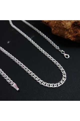 Bir Gümüş Aşkı 925 Ayar Gümüş Nonna Model Zincir Kolye 3 Mm