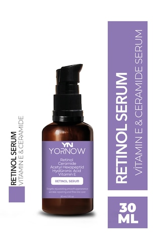 Retinol Serum 30 Ml Kırışıklık Karşıtı, Cilt Yenileyici, Sıkılaştırıcı & Leke Karşıtı Bakım Serumu Seramid & Vitamin E