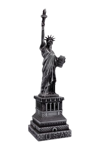 Metal Özgürlük Heykeli Gümüş Vintage Dekor Usa 25cm