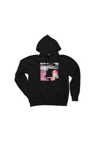 Blackbear Cybersex Siyah Fermuarlı Kapşonlu Siyah
