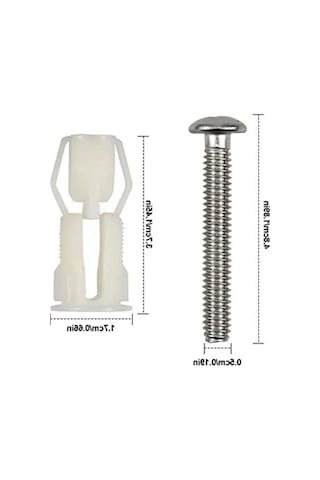 Tuvalet Oturağı Sabitleme Seti - 2 Adet Genleşme Vidası Ve Dübel 0.2 MM
