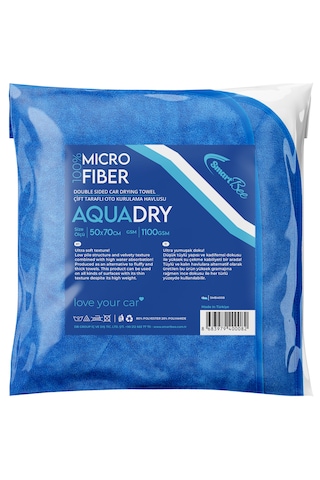 Smartbee Aquadry Oto Kurulama Havlusu 50x70cm 1100gsm Mav,