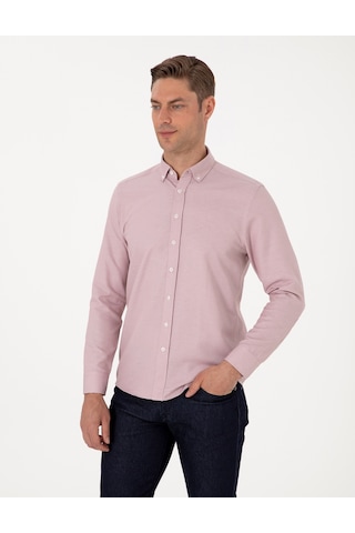 Pierre Cardin Erkek Gül Kurusu Gömlek Desenli 50311487-vr026 Gül Kurusu