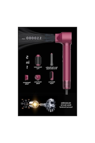 Uzun Multi-styler Saç Şekillendirici, 5in1 Hava Üflemeli