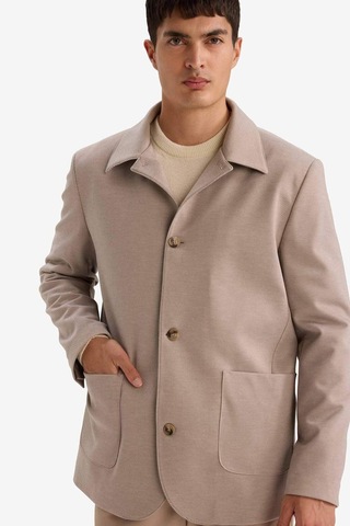 Defacto Regular Fit Polo Yaka Blazer Ceket G3832ax25wnbg404 Bej-bg404