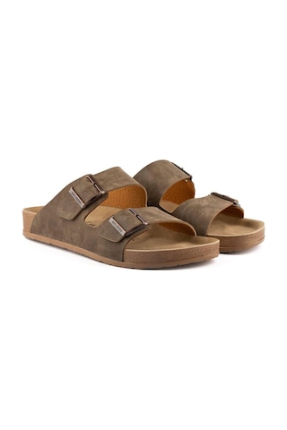 Roy Jones Breezestep Unisex Vizon Çift Toka Günlük Terlik 6500 Vizon
