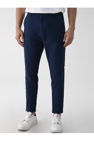 Ltb Düz Paça Keten Görünümlü Lacivert Pantolon 012254702625008 301 Lacivert