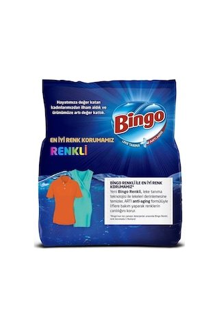 Bingo Matik Toz Çamaşır Deterjanı Renkli 4 Kg X 2 Adet