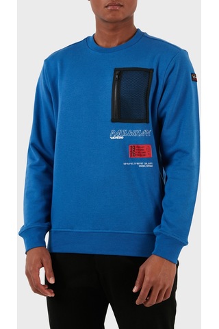 Paul & Shark Erkek Sweat 12311833 402 Saks Saks Mavi