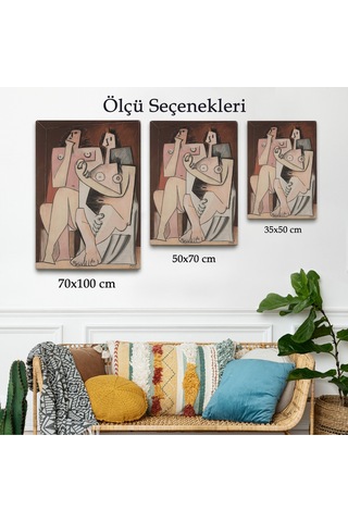 Pablo Picasso - Adam Ve Kadın Soyut Tablosu - Homme Et Femme-7329