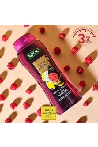 , Komili Rich Aroma Refresh&energize Kalıcı Parfüm Etkili Duş Jeli 500ml, F3100219-002, Mor Acai Üzümü