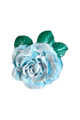 Uretti - Ayşe 7362 5735 El Yapımı Minik 2'li Mavi - Bordo Renk Gül Magnet - 6 X 7 Cm