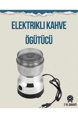 Kompakt Elektrikli Kahve Ve Baharat Öğütücü 14500 Devir, Şeffaf Renkli