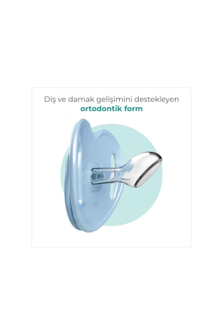 Mamajoo Ortodontik Emzik Seti 0 Ay+ Powder Blue | İkili, Silikon, Damaklı | Sterilizasyon & Saklama Kabı